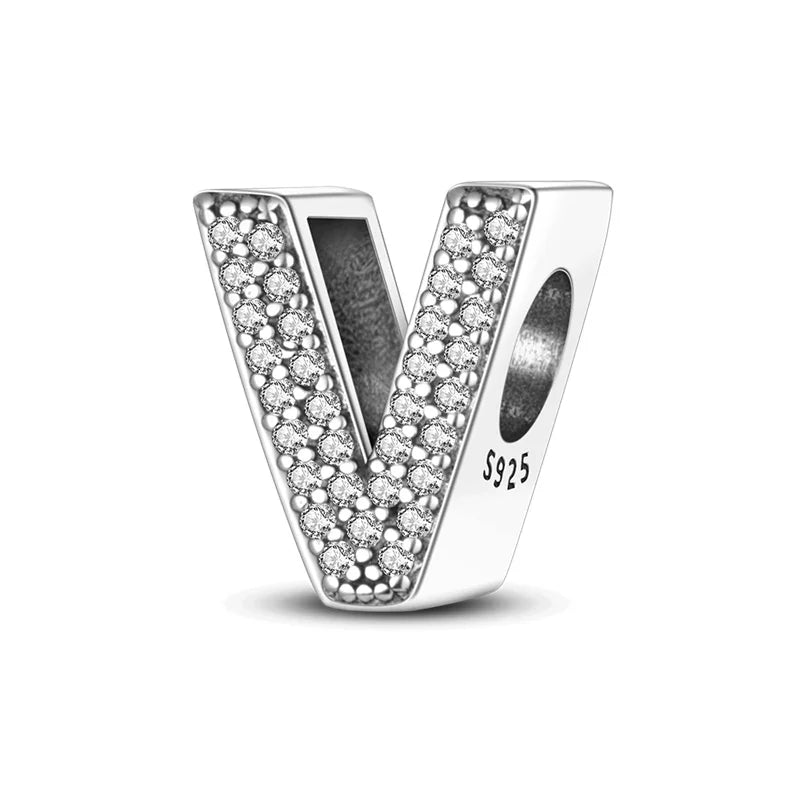 Charms Fit Original Bracelet A-Z Alphabet Charms Beads 925 Sterling Silver 26 Letters Charm for Women Girl DIY Fine Jewelry Gift - Zenflow Active