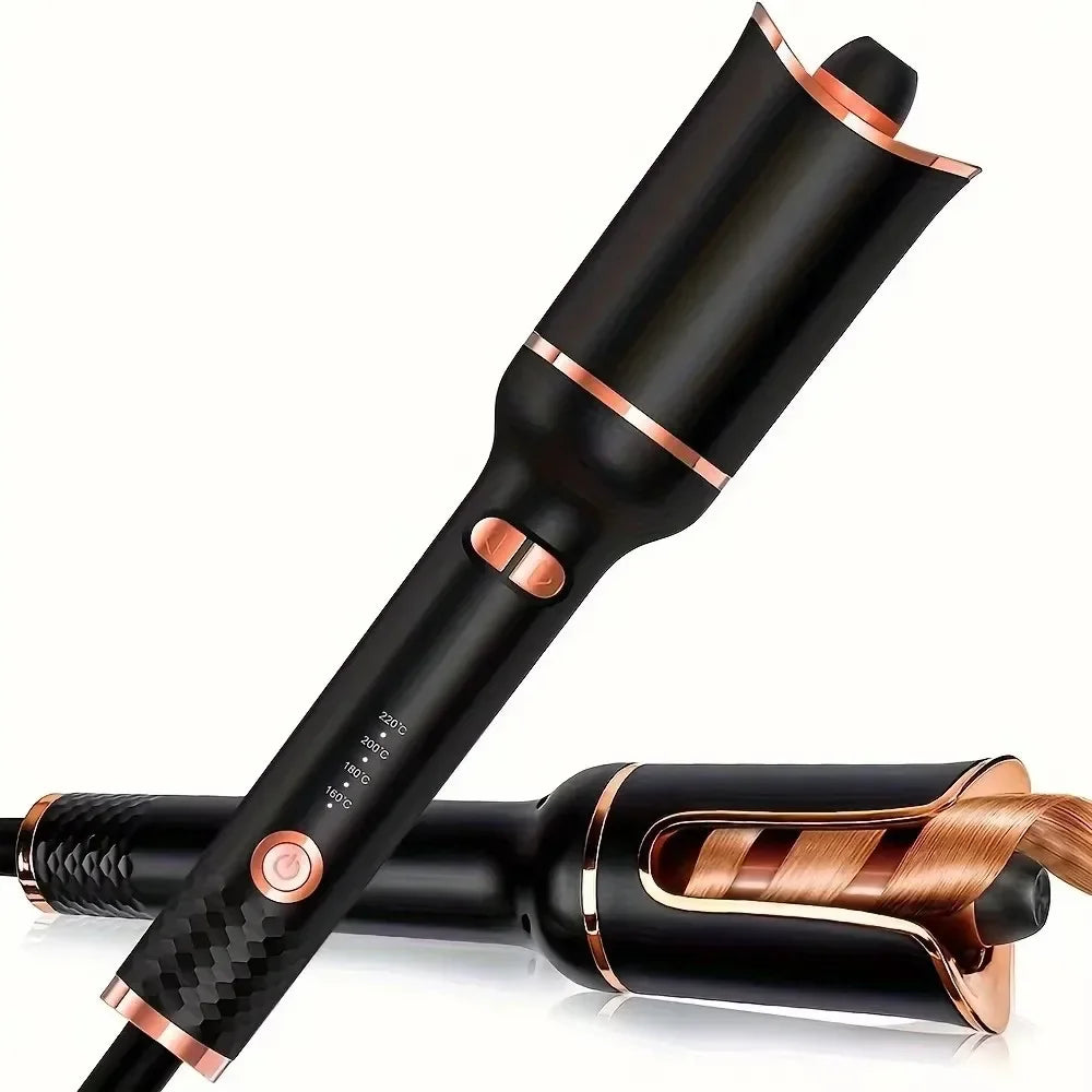 Auto-Rotating Ceramic Curling Iron | Professional Air Spin Curler | 160–230°C - Zenflow Active