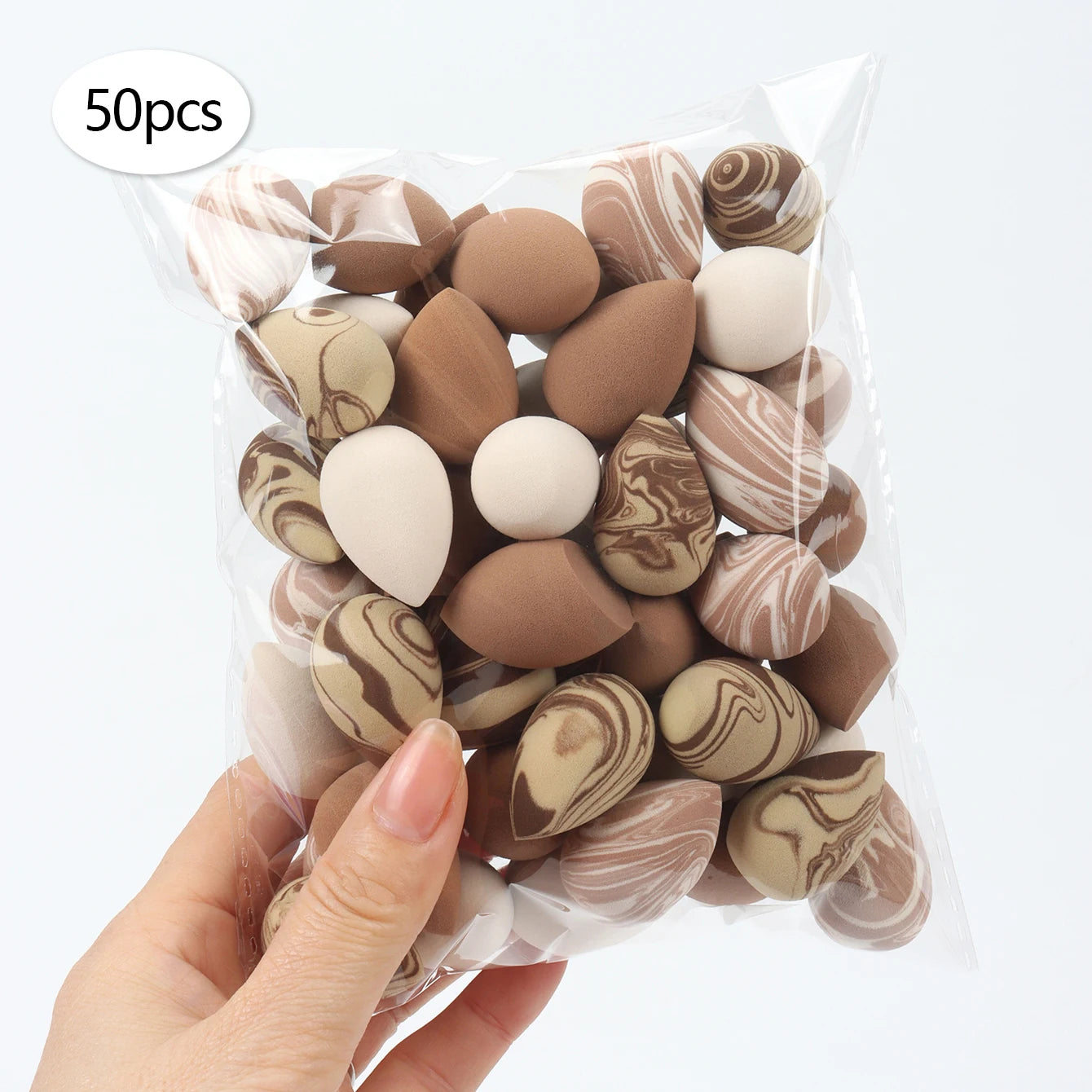 10/20/30/50/100Pcs Mini Makeup Sponges, Expand When Exposed to Water, Can Be Used Both Wet and Dry, Suitable for All Skin Types