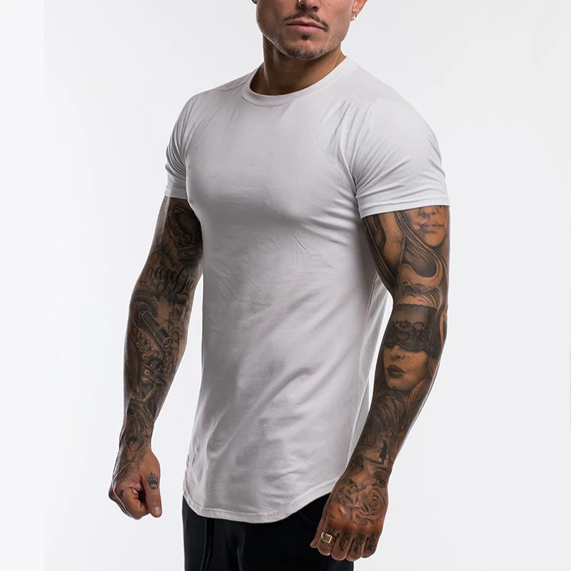Men Cotton Breathable Fitness Short Sleeve T-shirt - Zenflow Active