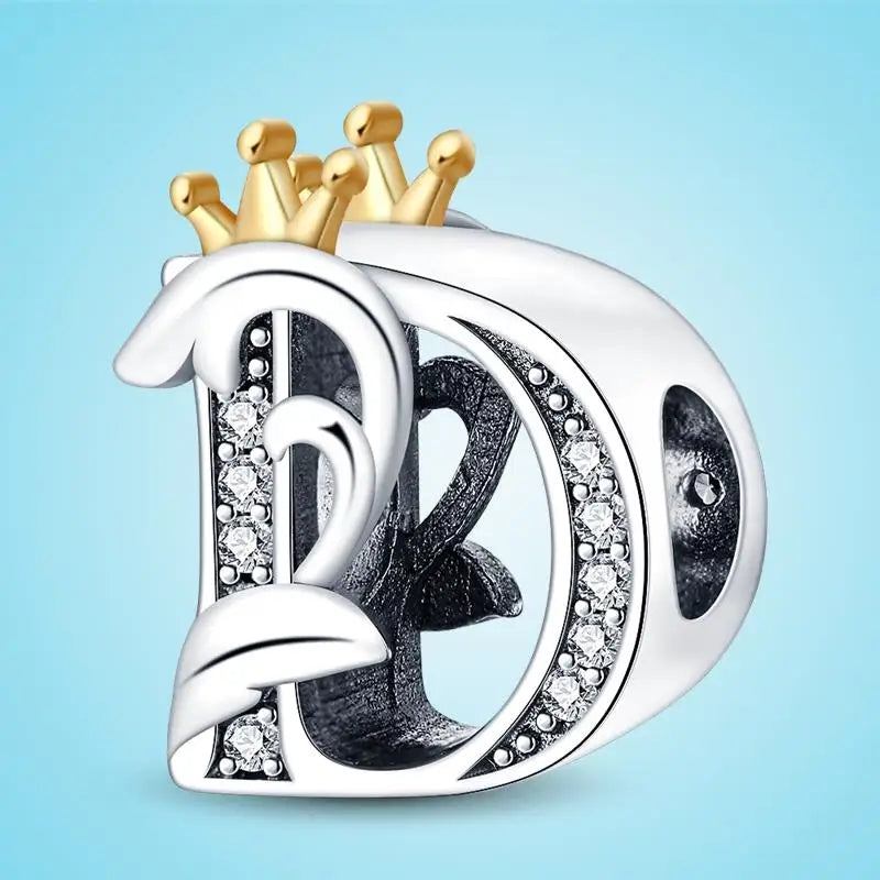 Charms Fit Original Bracelet A-Z Alphabet Charms Beads 925 Sterling Silver 26 Letters Charm for Women Girl DIY Fine Jewelry Gift - Zenflow Active