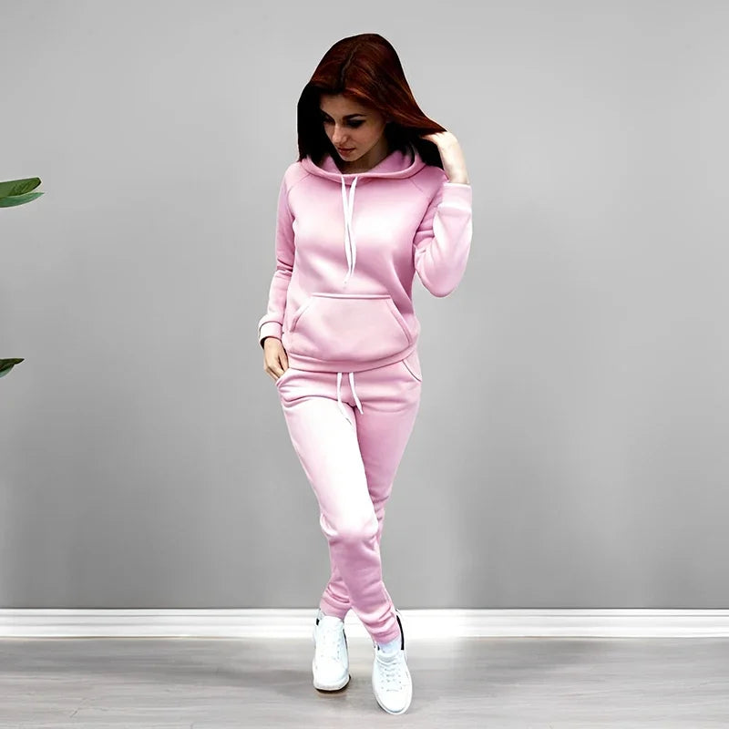Women’s Hooded Sweatshirt and Joggers Set Zenflow Active