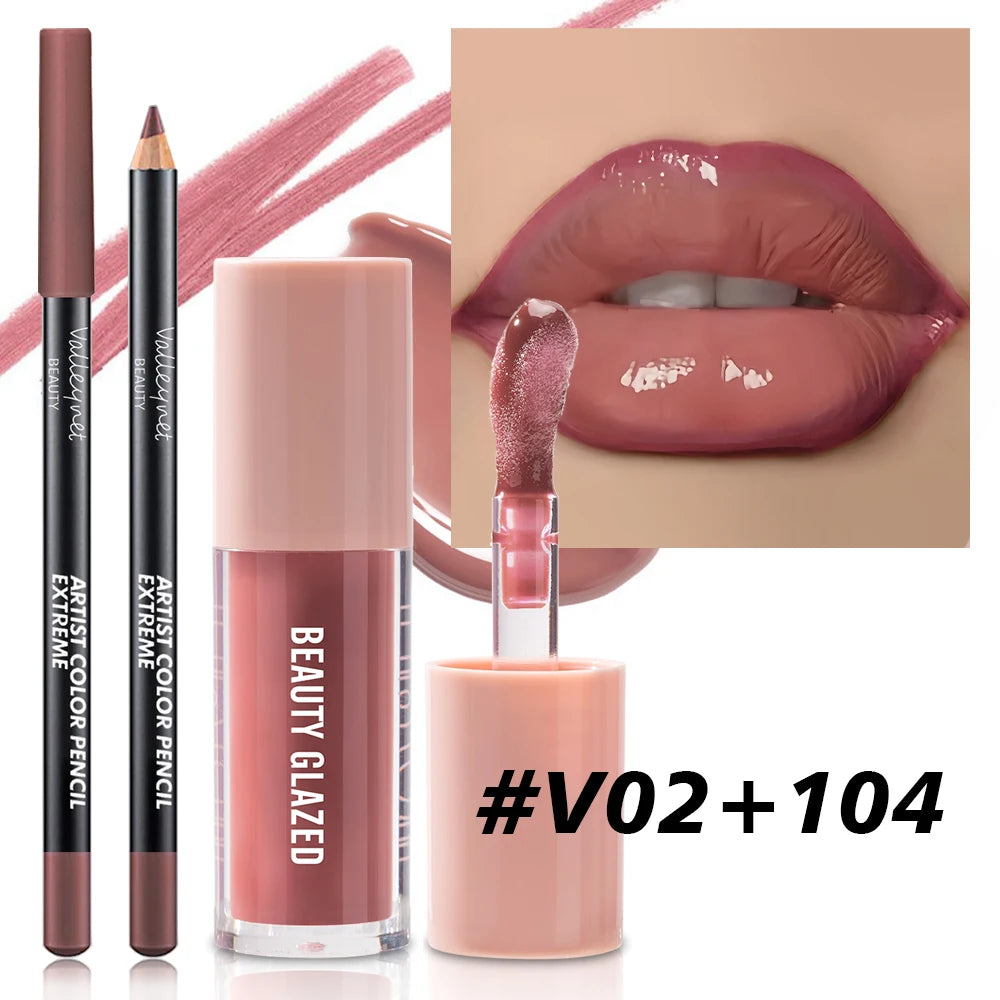2pcs/Set Velvet Texture Lip Makeup