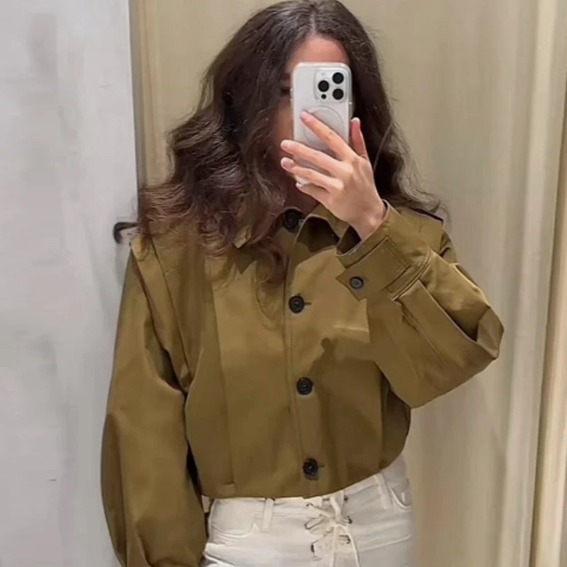 Women's Cropped Pleated Bomber Jacket Zenflow Active