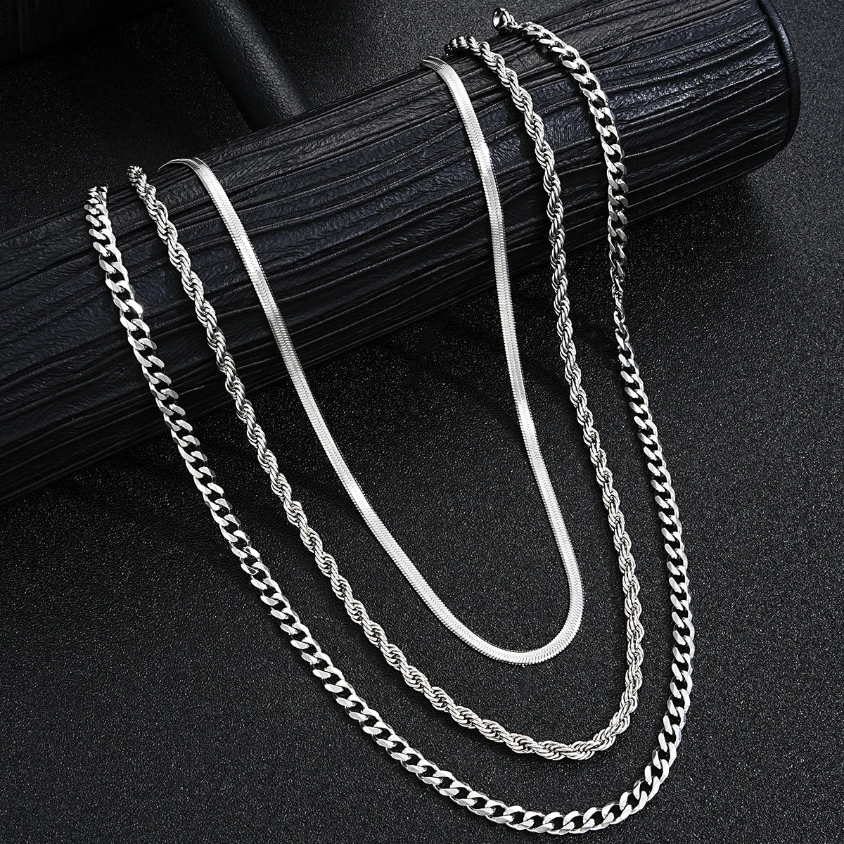 Simple Stainless Steel Silver Colour Jewellery Sets for Men - Zenflow Active