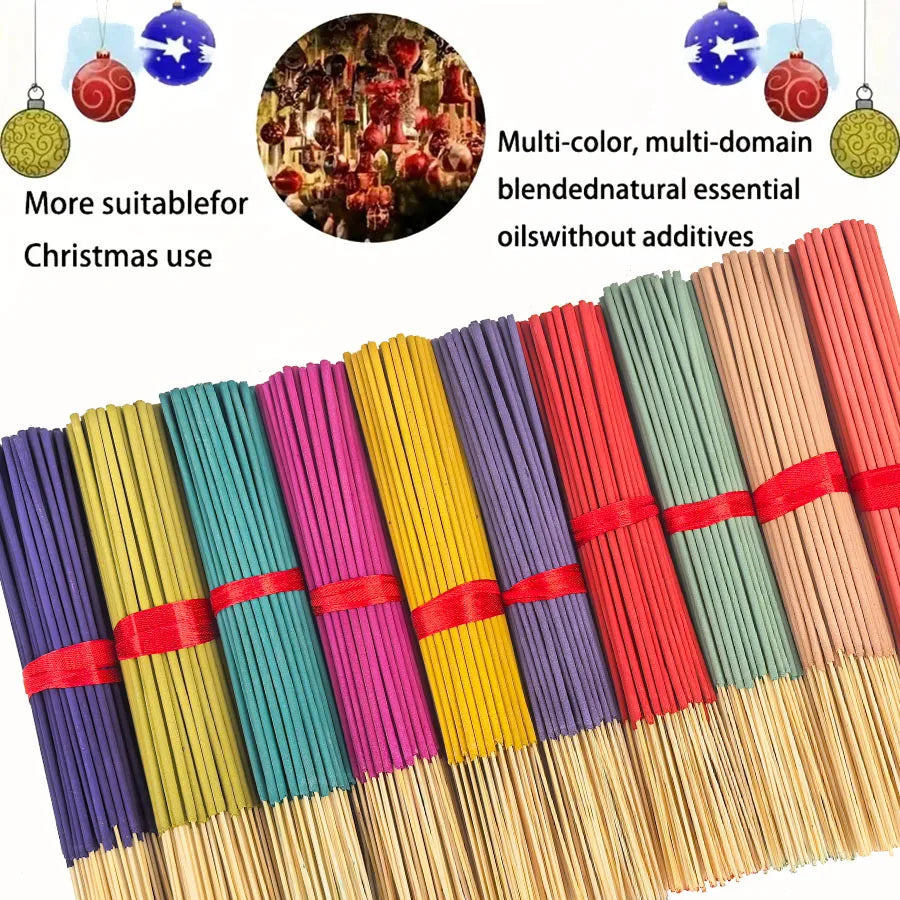 7 Sets of 140 Incense Sticks, Available in Four Seasonal Sets: Rose, Lavender, Sandalwood, Jasmine, Mint, Cherry Blossom, Herbal, and Dragon Blood Wood, with 20 Sticks Per Pack, Suitable for Home Use, Office, Yoga, Meditation - Zenflow Active