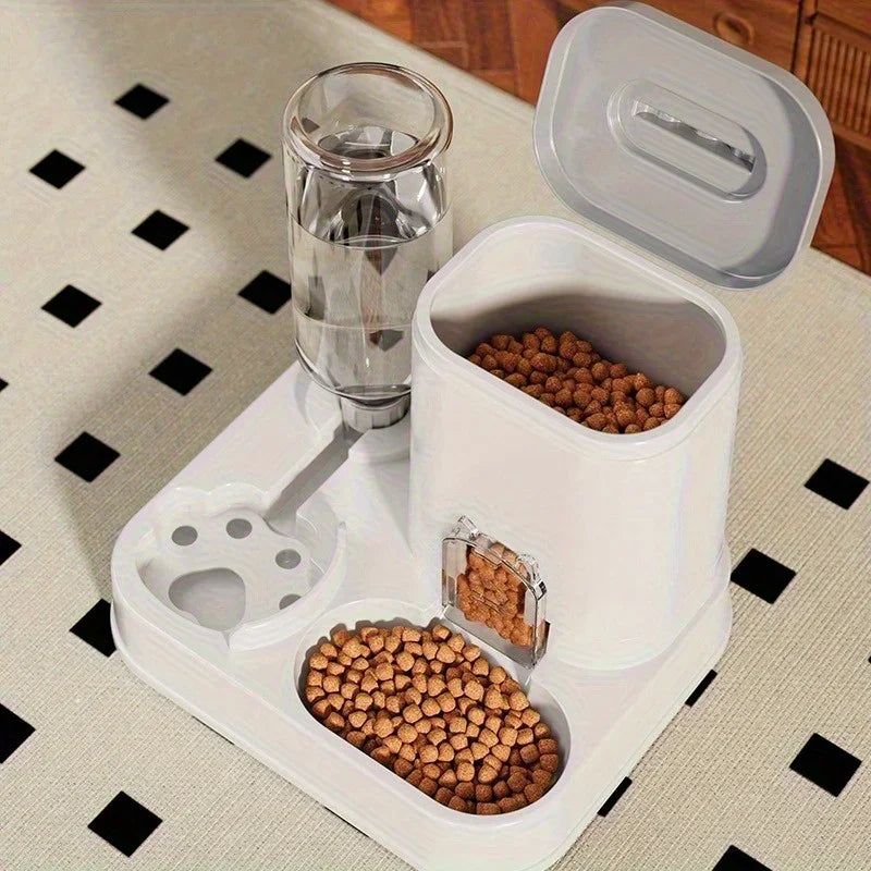 Large Capacity Automatic Pet Feeder & Water Dispenser for Cats and Dogs - Zenflow Active