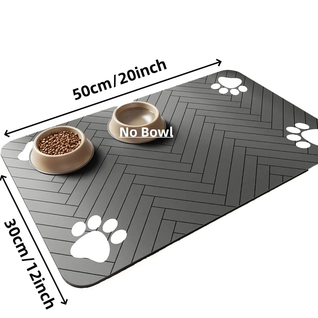Absorbent Pet Feeding Mat with Non-Slip Rubber Backing - Zenflow Active
