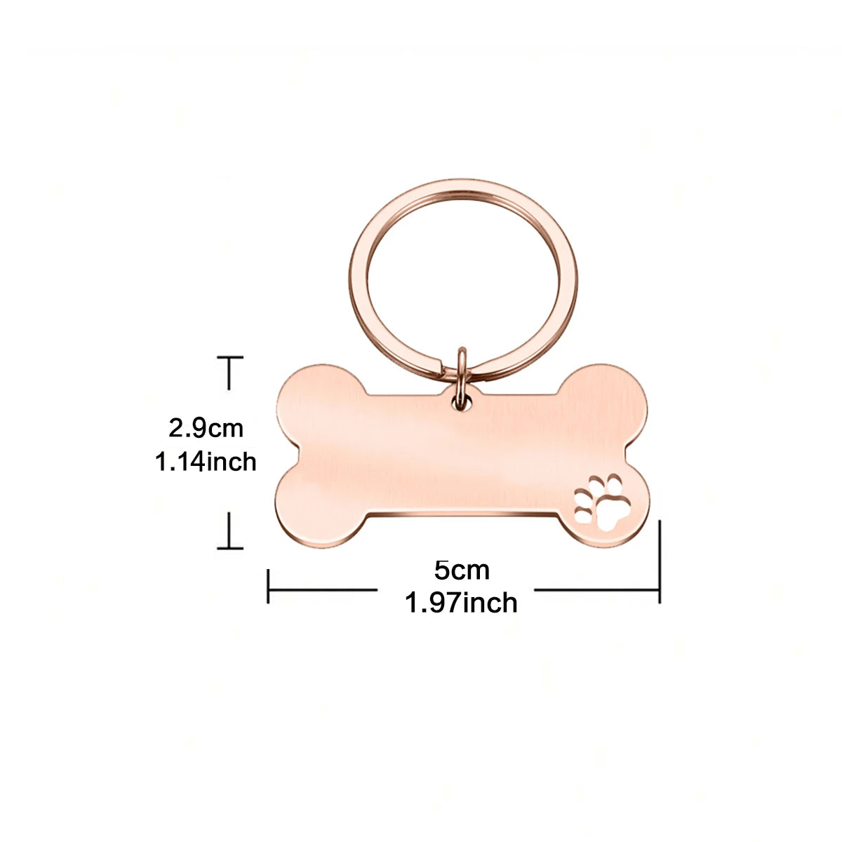 Personalised Bone-Shaped Dog Tag | Custom Engraved Stainless Steel Pet ID Tag - Zenflow Active