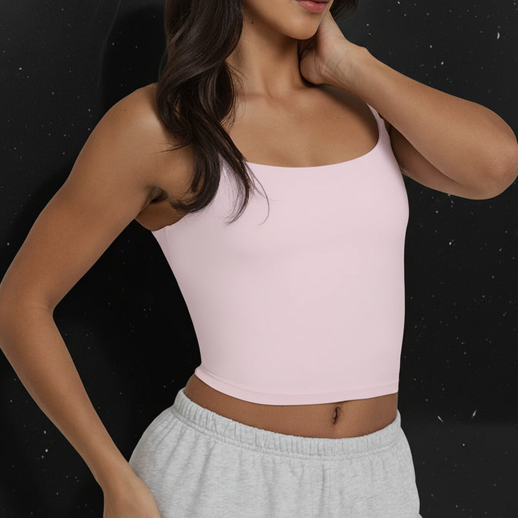 Women's Yoga Sports Vest Built-in Bra with Chest Pad, Beautiful Back Suspenders, Running Fitness Tank Top for Gym - Zenflow Active