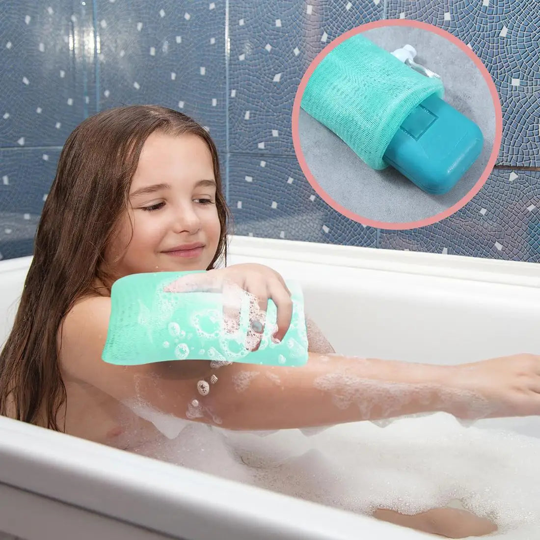 Soap Mesh Foam Net Bag | Lather & Exfoliating Pouch for Soap, Body Wash & Cleanser - Zenflow Active