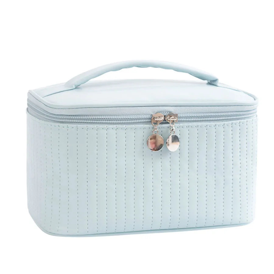 Portable PU Leather Makeup Organiser Case — Travel Toiletry Bag - Zenflow Active