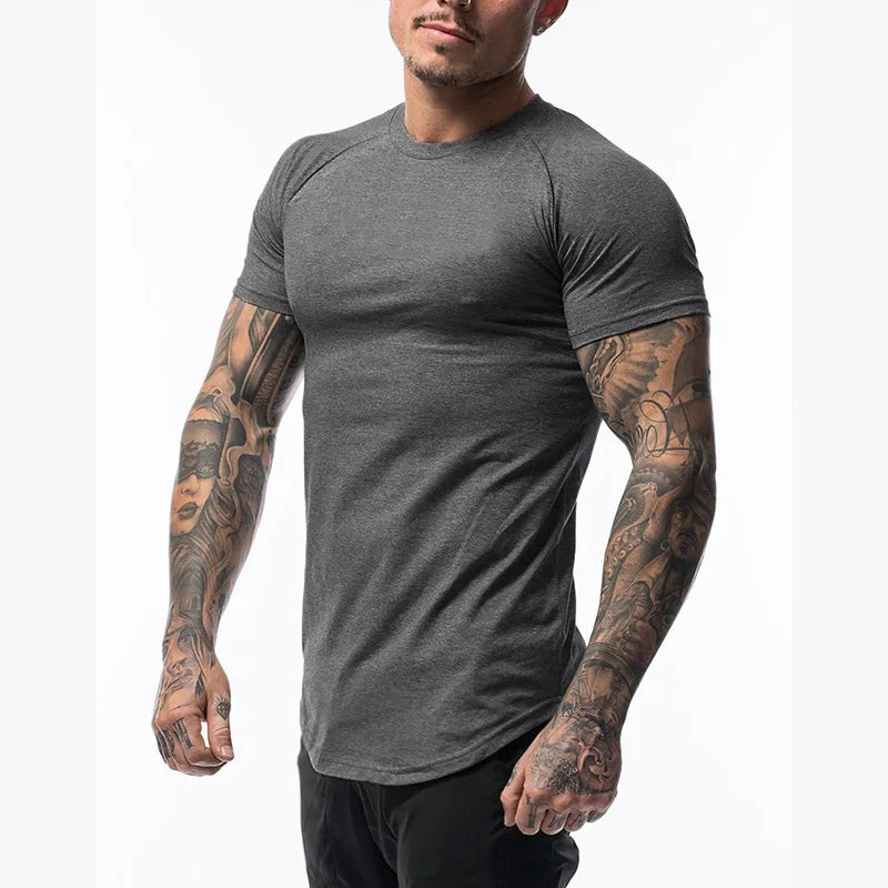 Men Cotton Breathable Fitness Short Sleeve T-shirt - Zenflow Active