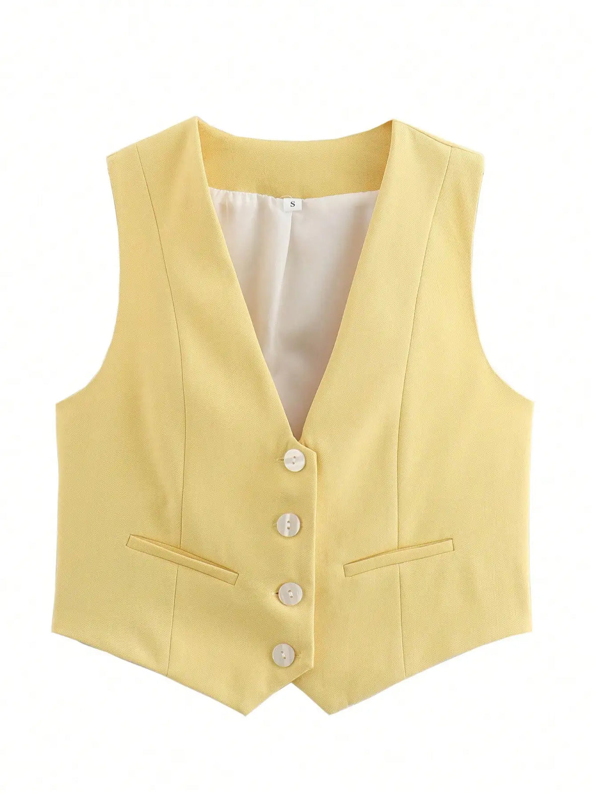 Sleeveless V-Neck Blazer Vest - Zenflow Active