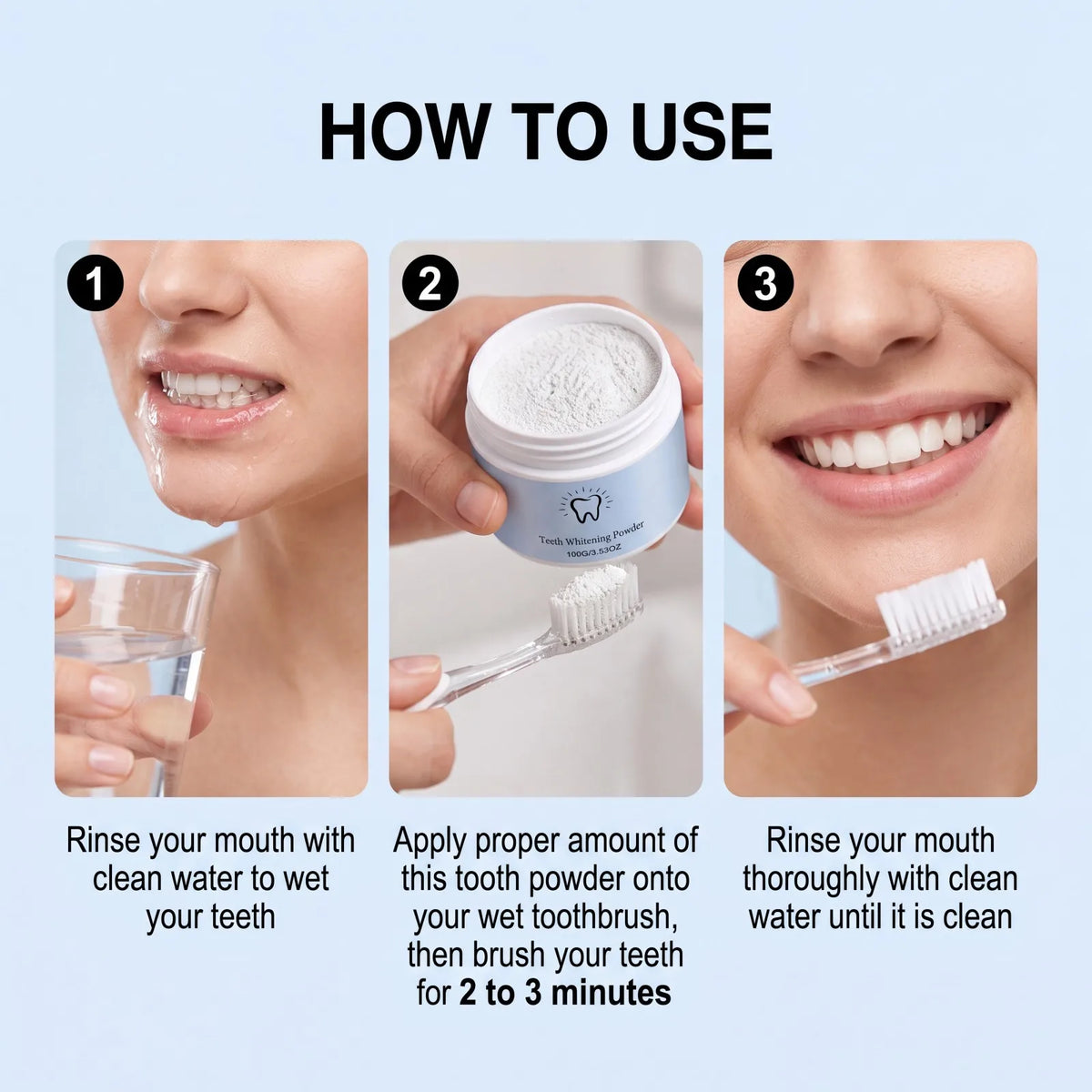 Teeth Whitening Powder Deep Cleaning Stain Remover - Zenflow Active