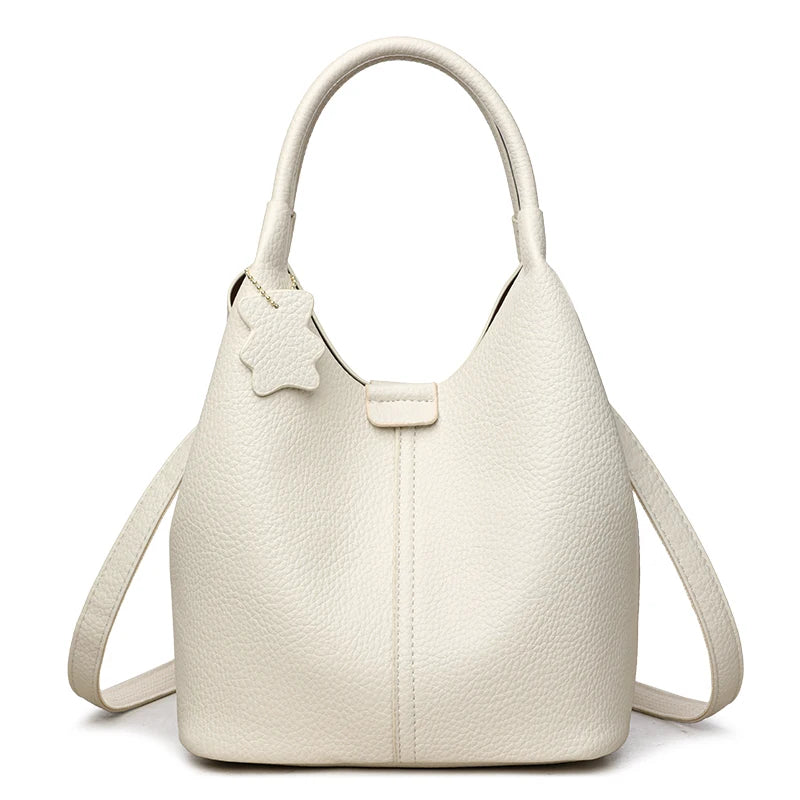 New Trendy Casual Soft PU Women's Handbags Solid Color Large Capacity Female Shoulder Bags Retro Tote Bags For Commute Shopping - Zenflow Active