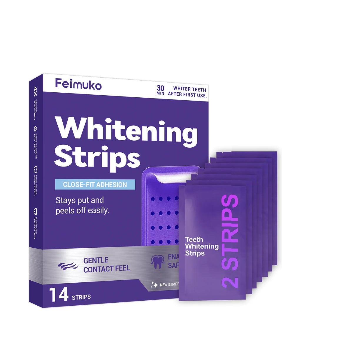 Purple Teeth Whitening Strips - Zenflow Active