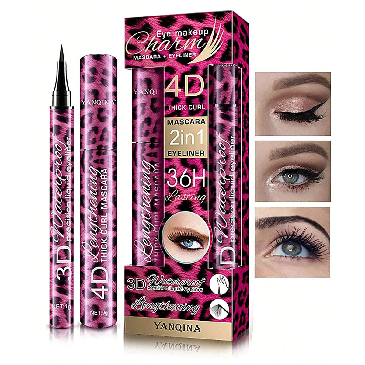 YANQINA 3-Piece Waterproof Eye Makeup Set Zenflow Active