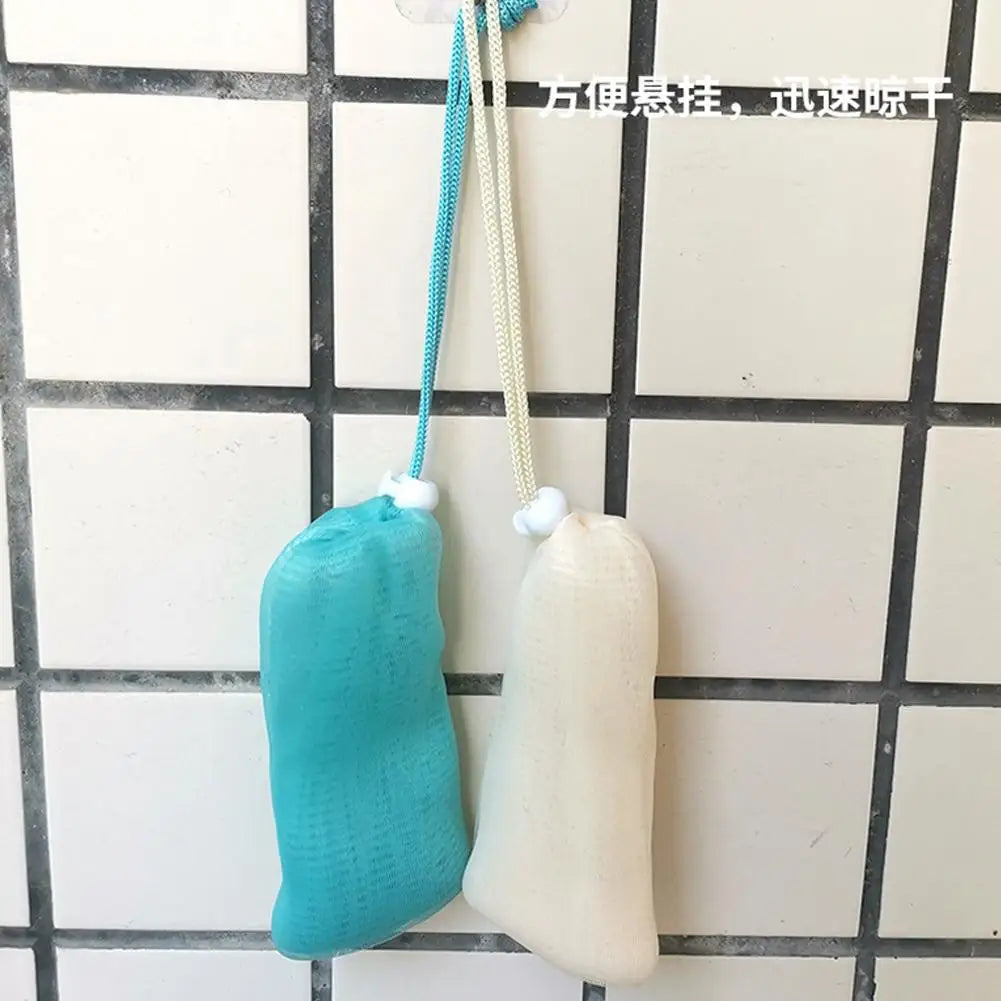 Soap Mesh Foam Net Bag | Lather & Exfoliating Pouch for Soap, Body Wash & Cleanser - Zenflow Active