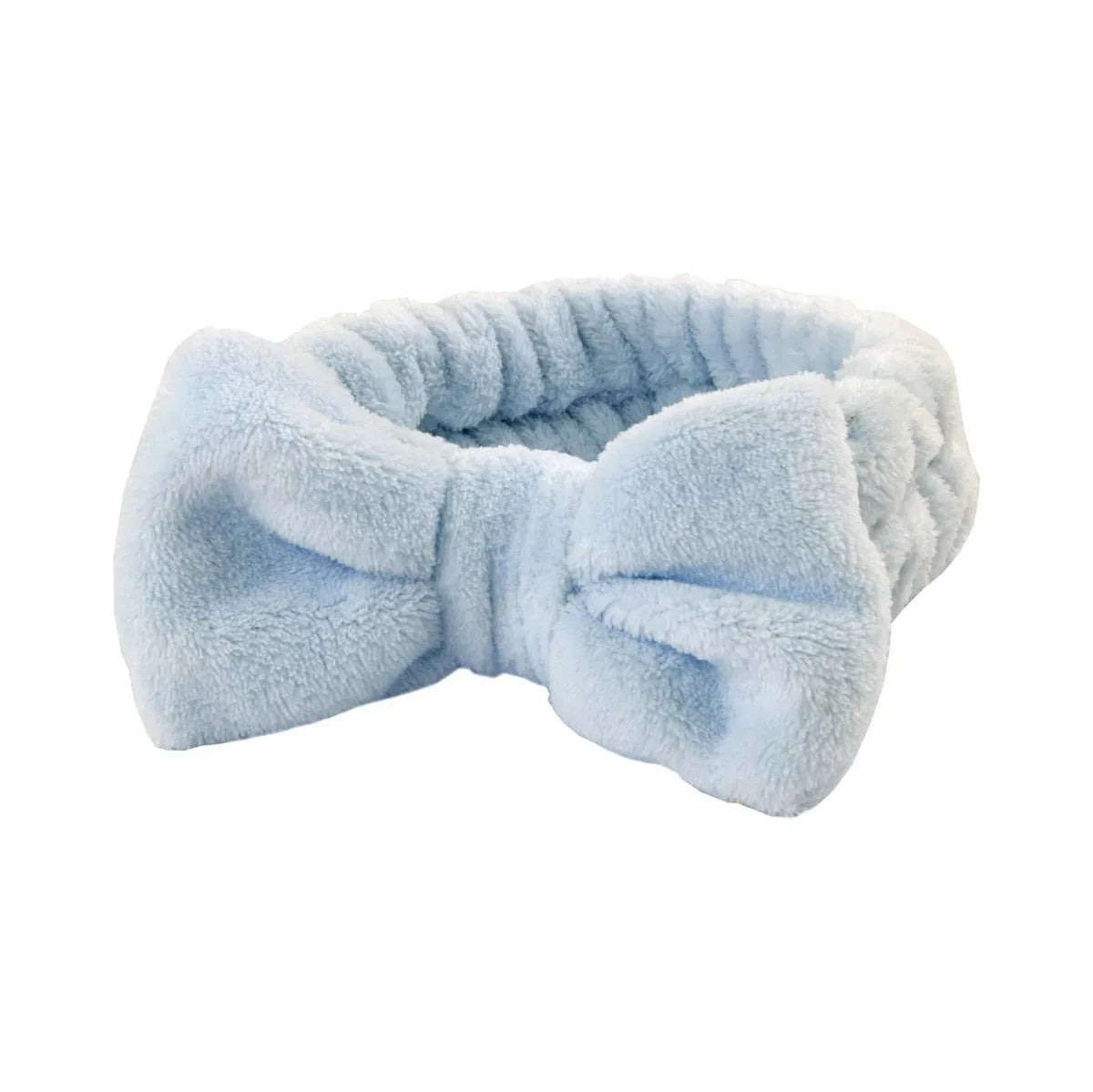 Bow Headband & Wristband Set | Soft Coral Fleece Hair Band for Washing, Yoga & Skincare - Zenflow Active