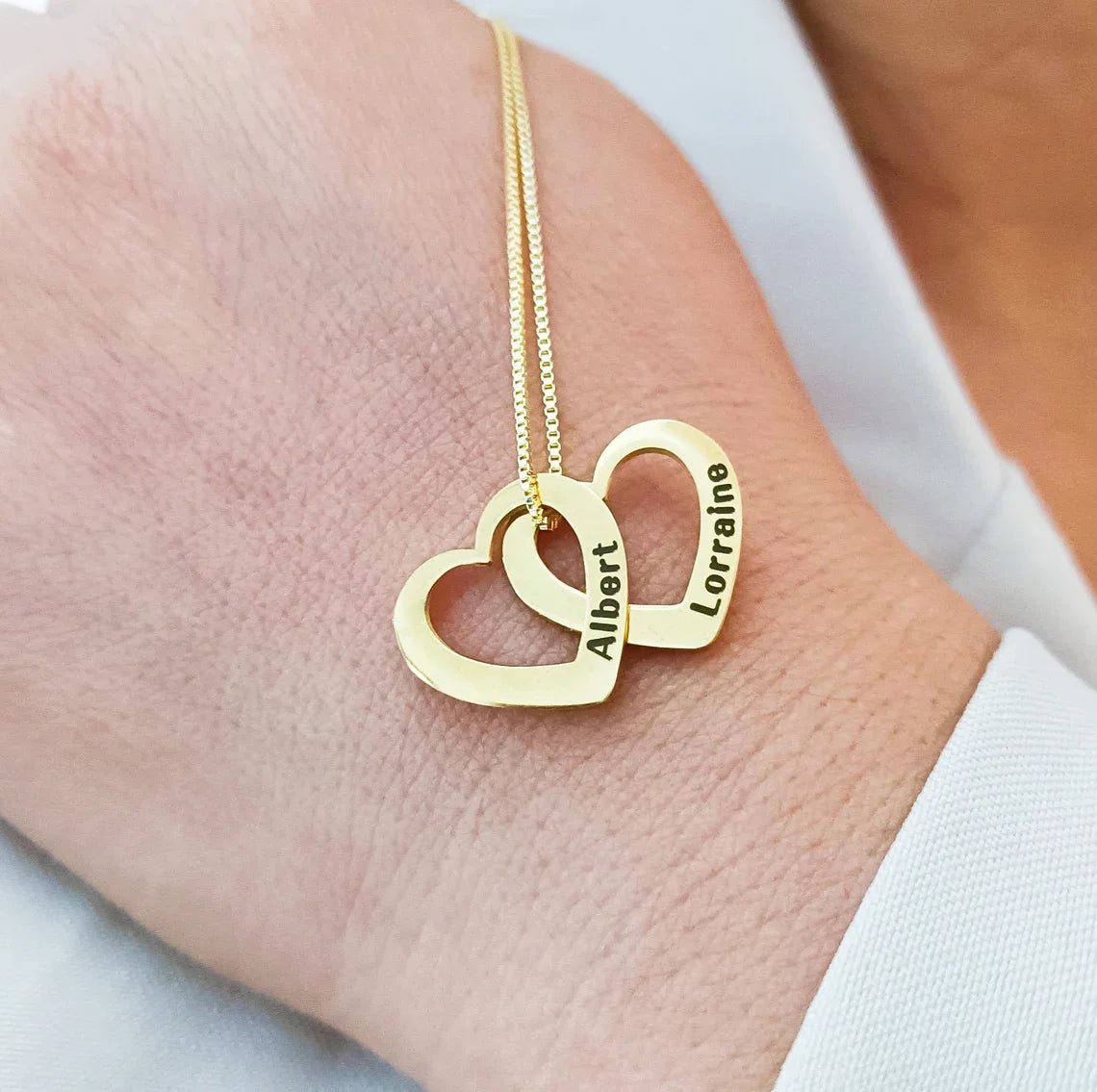 Customized Name Necklace For Women Stainless Steel Heart Carving Pendant Family Jewellery Choker Girlfriend Gift Bijoux Femme - Zenflow Active