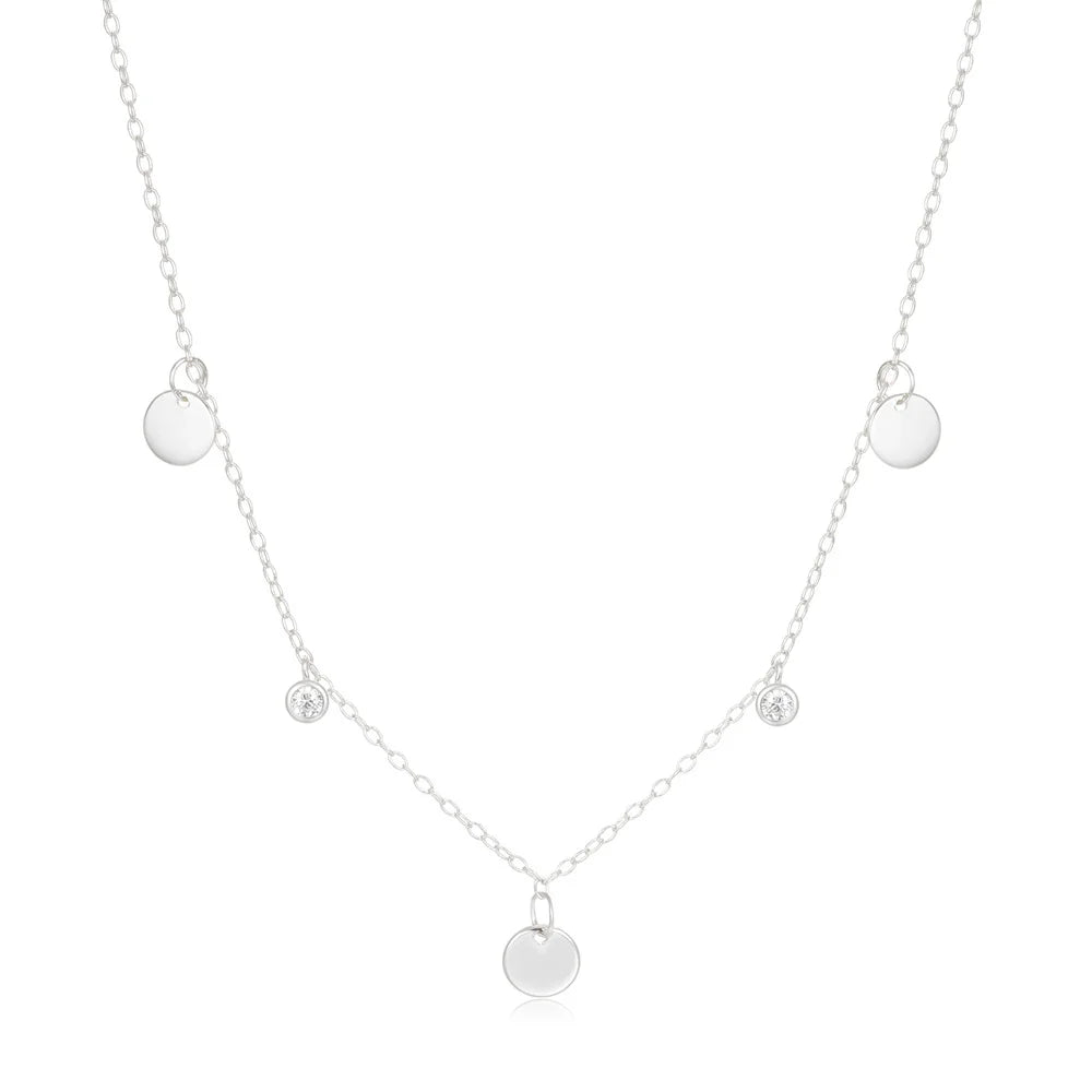 CANNER Crystal Zircon 925 Sterling Silver Necklace For Women Pendente Fine Jewellery Long Chain - Zenflow Active
