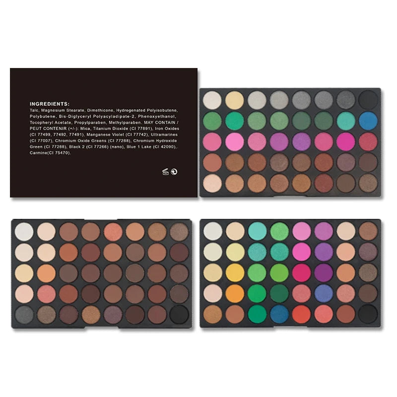 120 Color Eye Makeup,3-in-1 Eyeshadow Palette