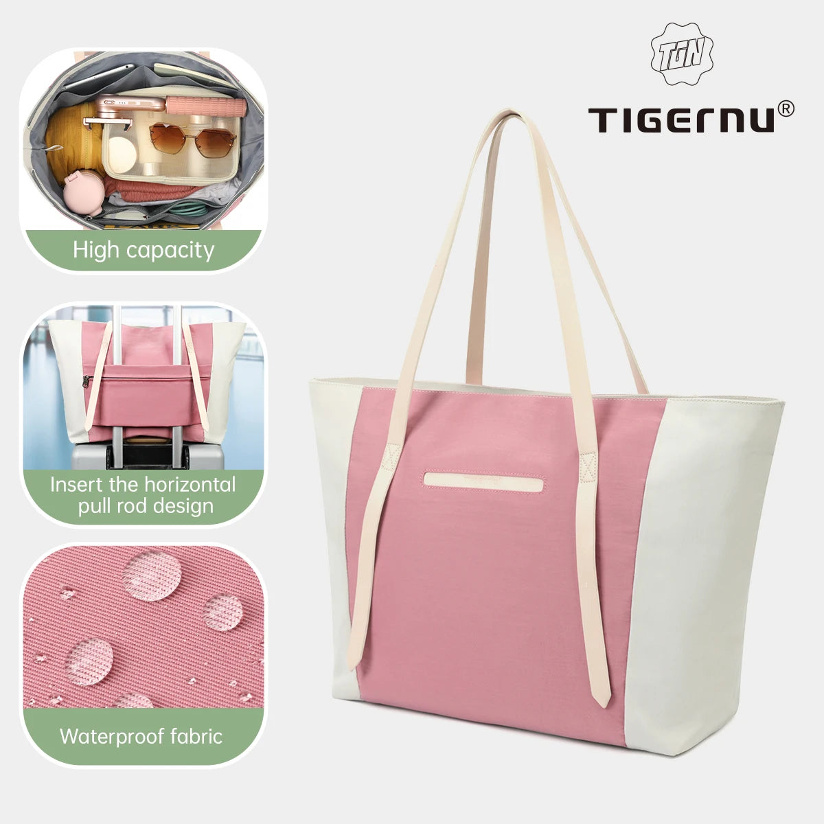 Tigernu Women Tote Bag Female Handbag Girls Shoulder Bags Commuting Sling Bag Women's Bags 14 15.6inch Laptop Bags For Girls - Zenflow Active