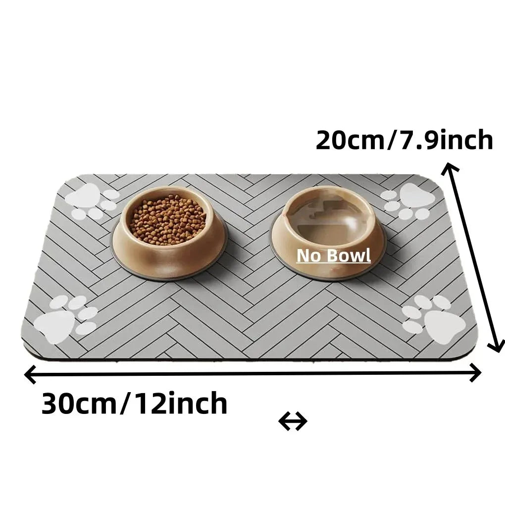 Absorbent Pet Feeding Mat with Non-Slip Rubber Backing - Zenflow Active
