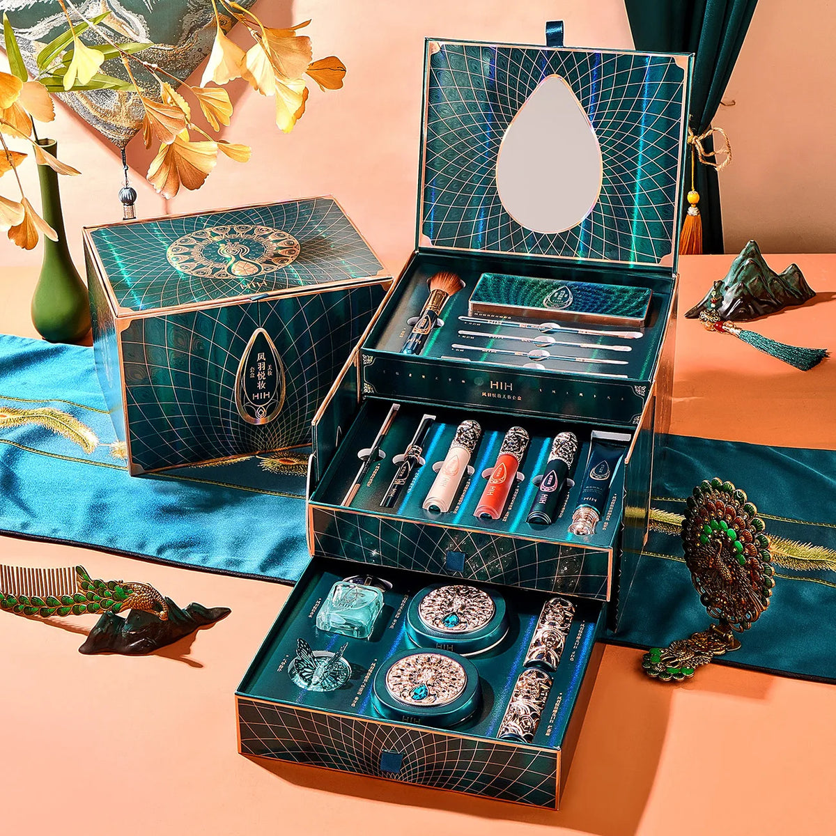 Phoenix Makeup Sets Include Daily Use Face Powder Foundation Concealer Eyeliner Make up Valentine's Day Christmas Gift Box - Zenflow Active