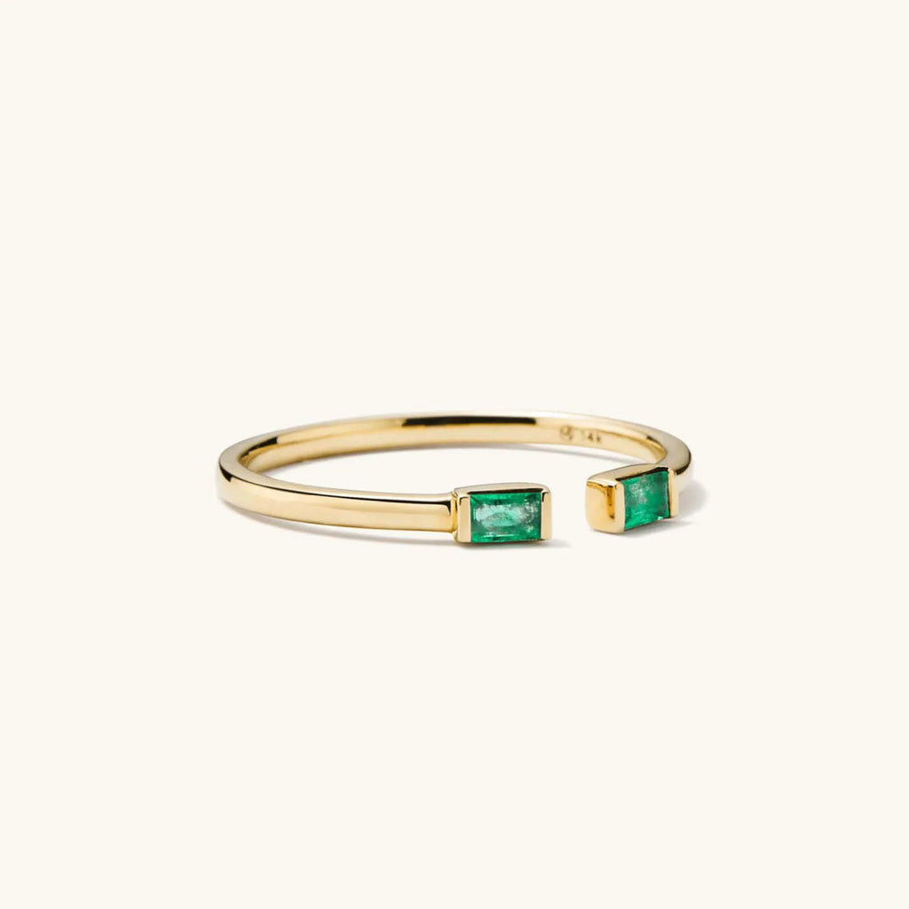 DPLAOPA 925 Sterling Silver Gold Clear Zircon Green Resizable Ring Adjustable Women Luxury Fine Jewellery - Zenflow Active