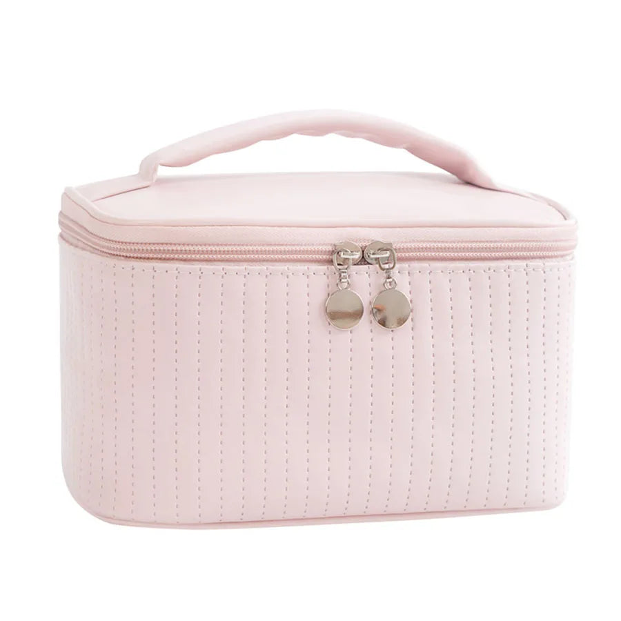 Portable PU Leather Makeup Organiser Case — Travel Toiletry Bag - Zenflow Active