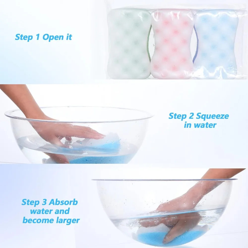 Exfoliating Bath Sponge Pouf | Shower Loofah for Men & Women – 1pc or 3pcs - Zenflow Active