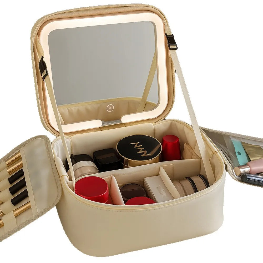 Makeup Bag With LED Mirror