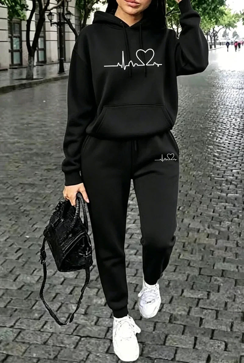 Women's Casual Hoodie & Jogger Set - Zenflow Active