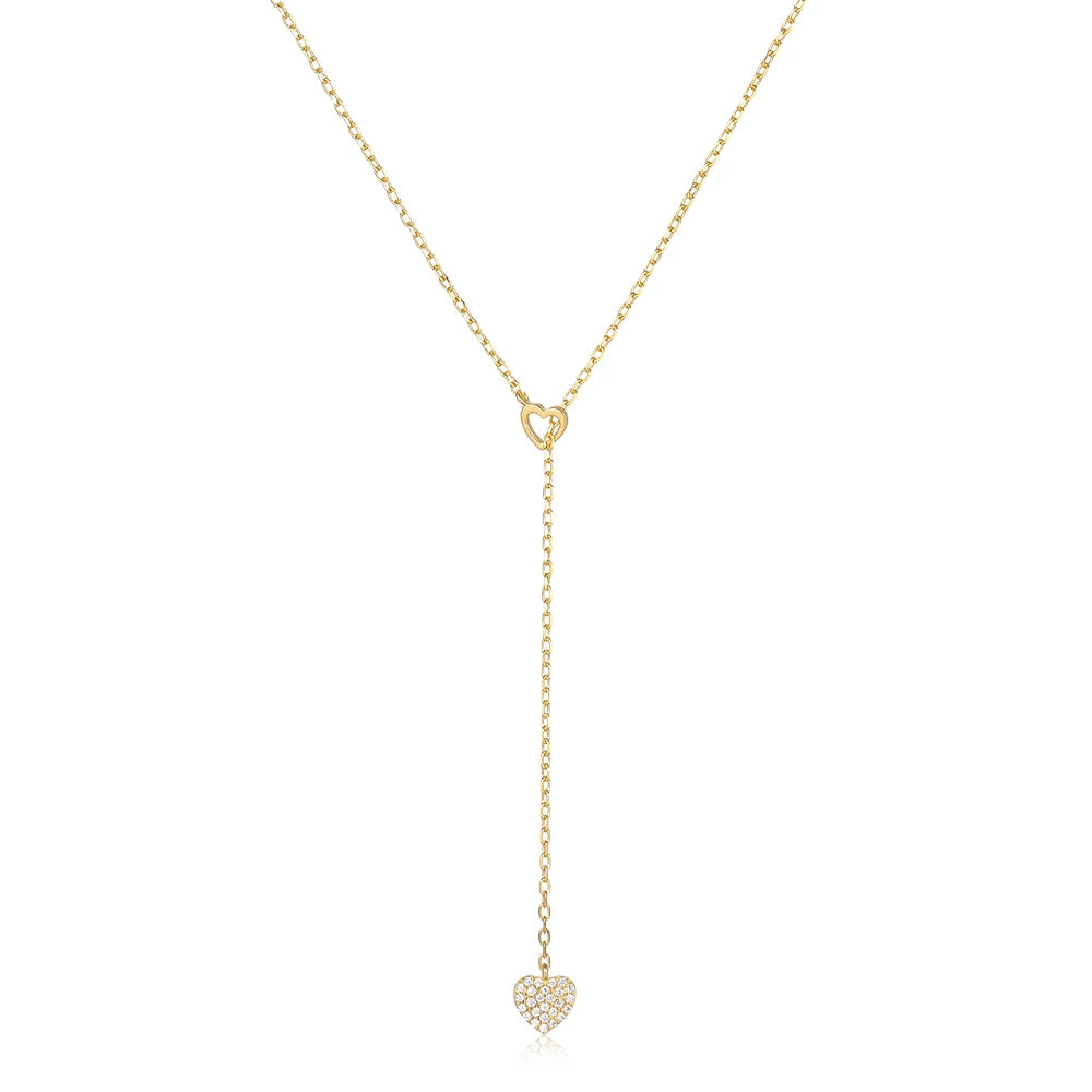 CANNER Crystal Zircon 925 Sterling Silver Necklace For Women Pendente Fine Jewellery Long Chain - Zenflow Active