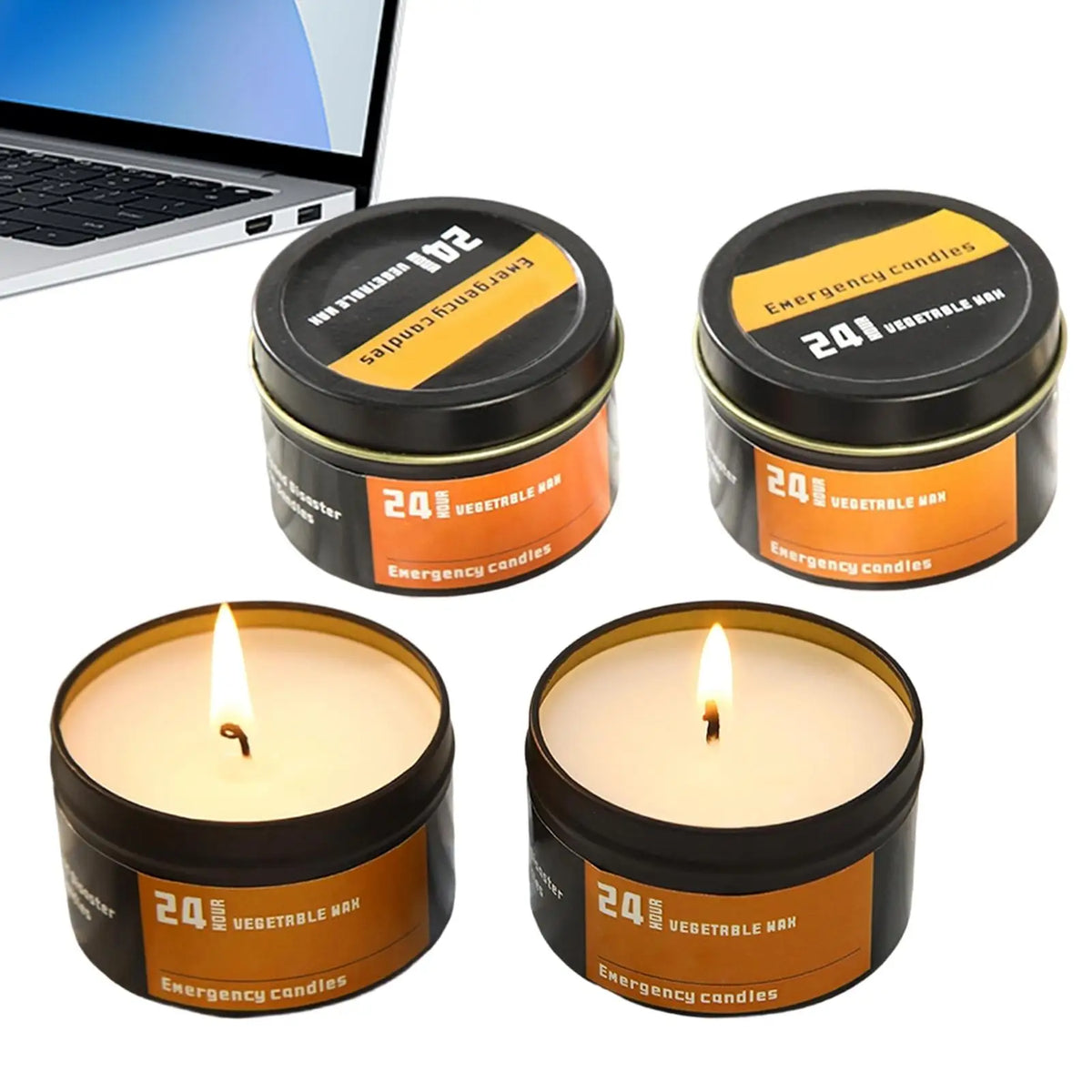 4Pcs Emergency Candles No Electricity Lighting Power Outages Windproof Prevention Emergency Supplies For Household Outdoor - Zenflow Active
