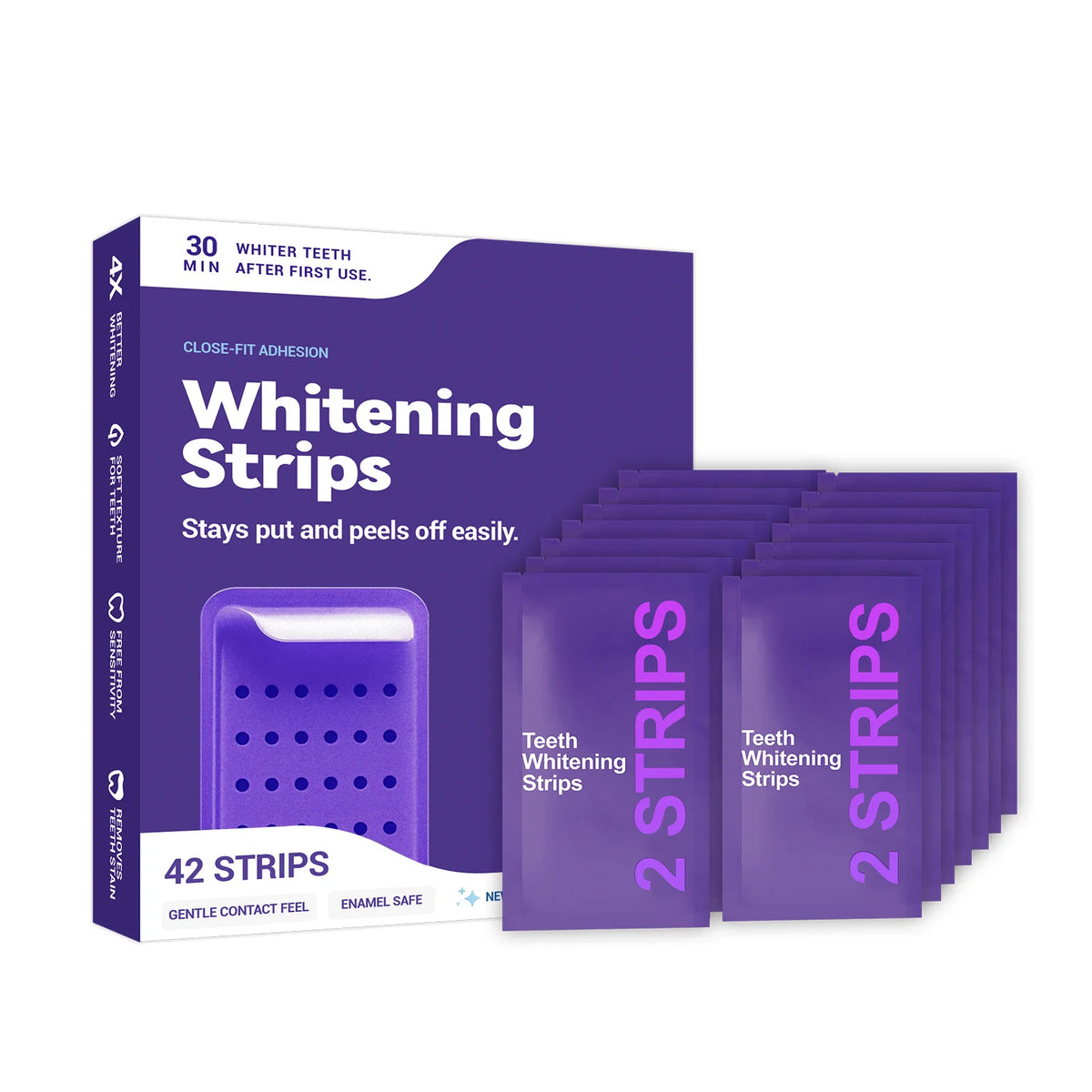Purple Teeth Whitening Strips - Zenflow Active