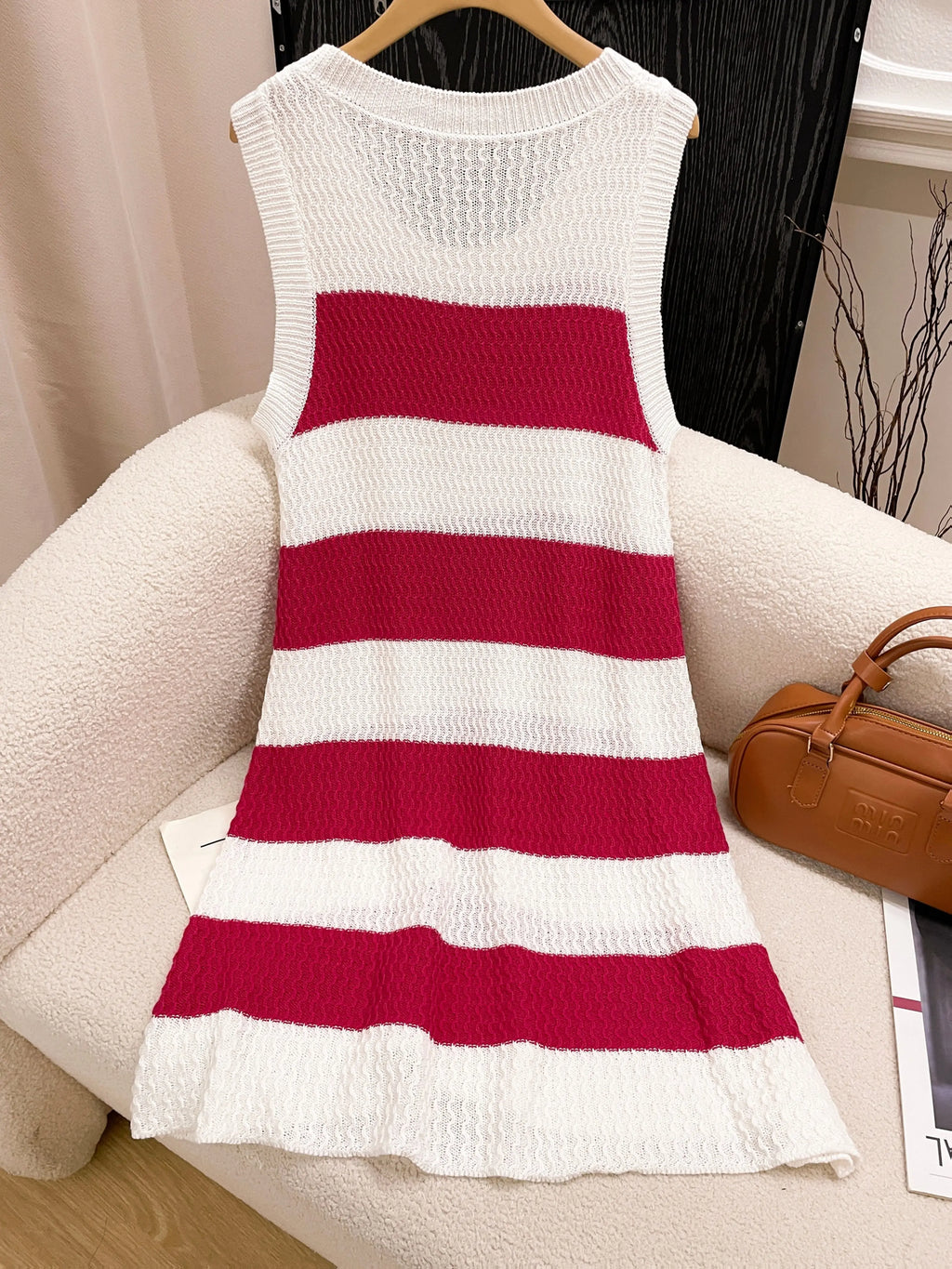 Striped Knit Sweater Dress - Zenflow Active