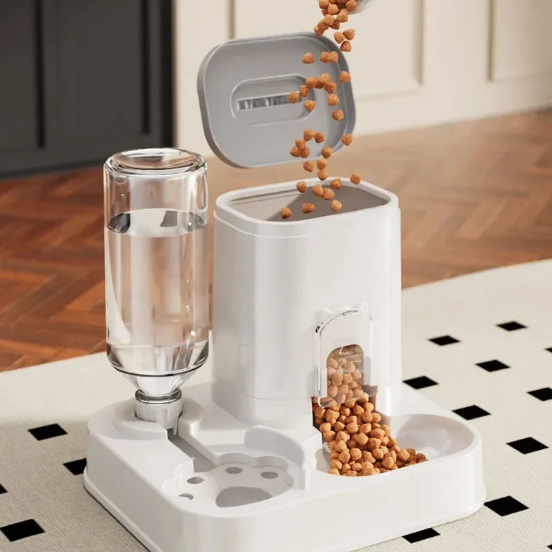 Large Capacity Automatic Pet Feeder & Water Dispenser for Cats and Dogs - Zenflow Active