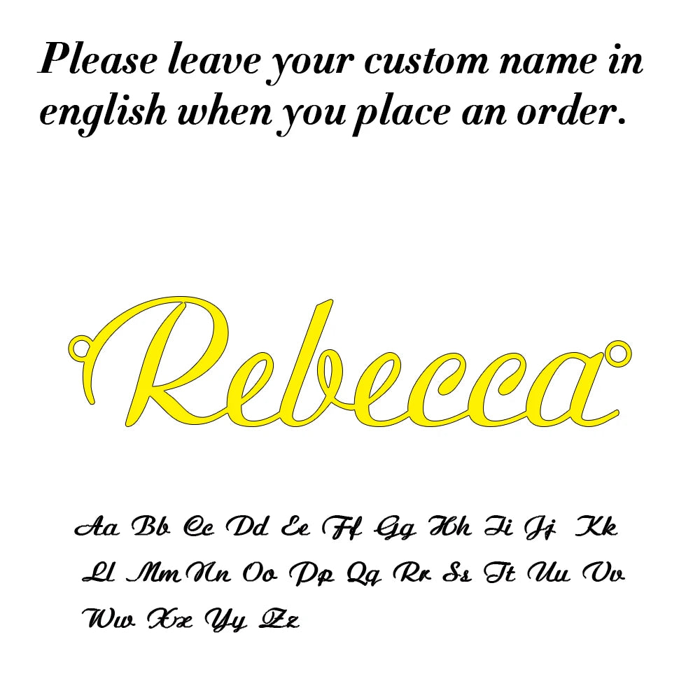 Personalised Gold Name Necklace with Box Chain Custom Name Necklace Handmade Jewellery Personalised Birthday Gift for Her Mom - Zenflow Active
