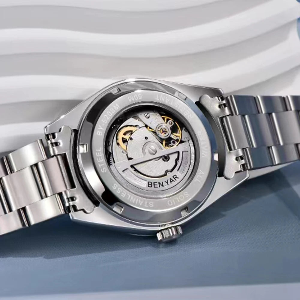 Benyar BY-5208 Automatic Mechanical Watch | 40mm | 50m Water Resistant - Zenflow Active