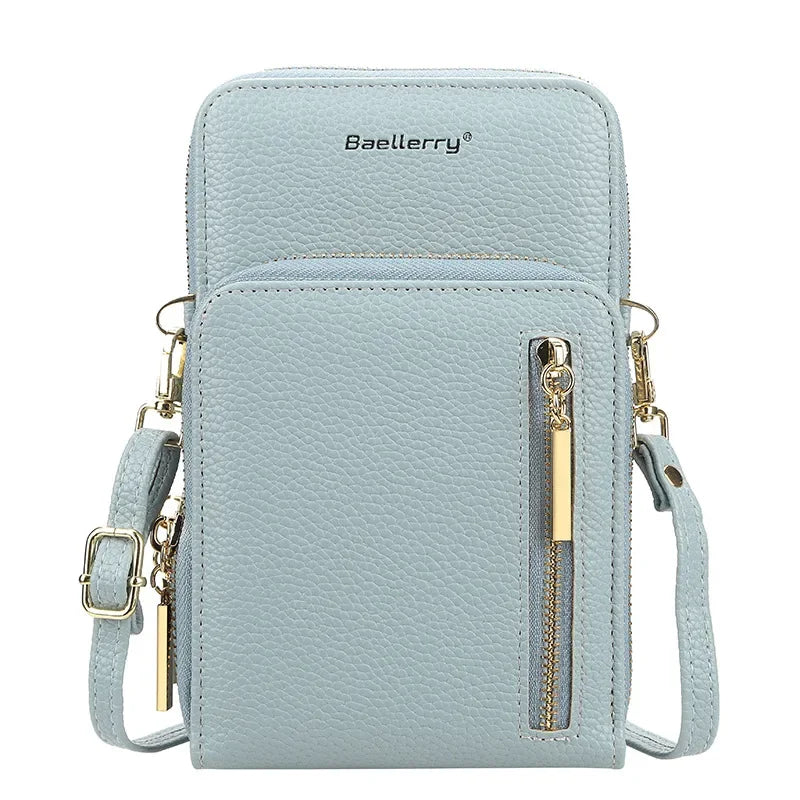 New Women's Handbags PU Leather Zipper Shoulder Bags Large Capacity Messenger Bags Casual Crossbody Bags for Women Phone Purse - Zenflow Active
