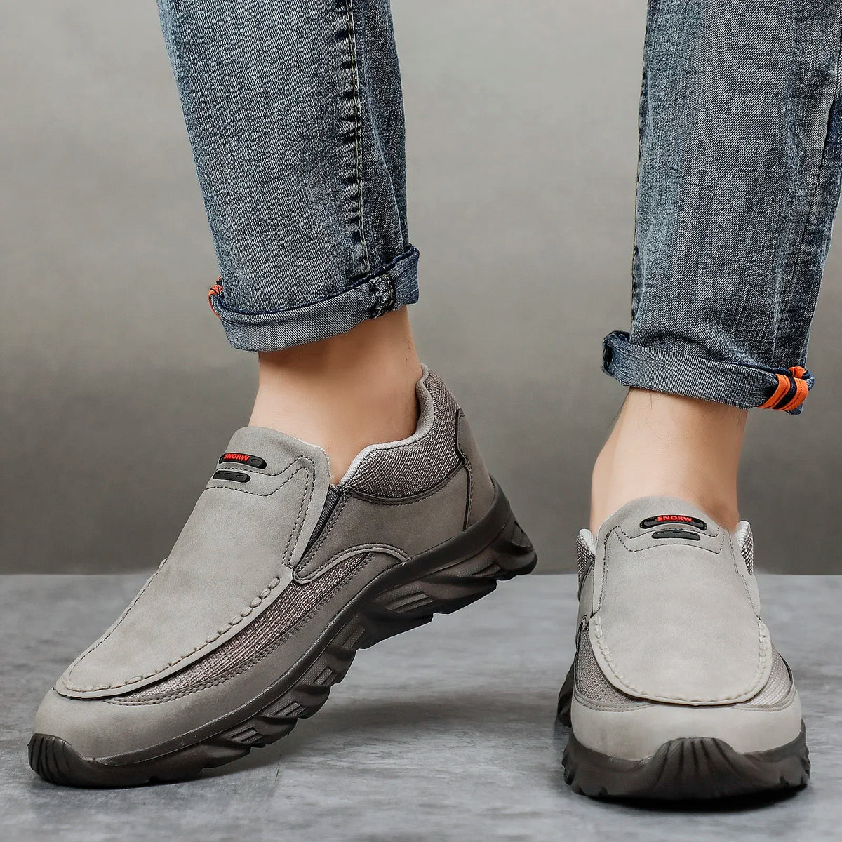 Men's Handmade Retro Loafers | Breathable Slip-On Walking Shoes - Zenflow Active