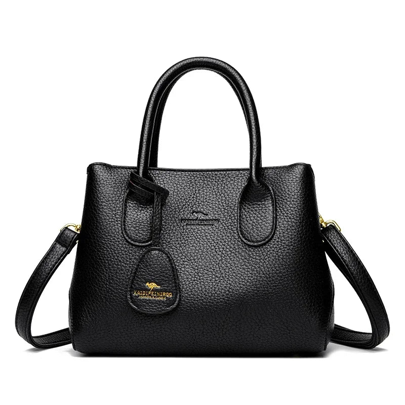 3-layer Women's Handbag, Luxury Shoulder Crossbody Bag High Quality Soft Leather Bag - Zenflow Active