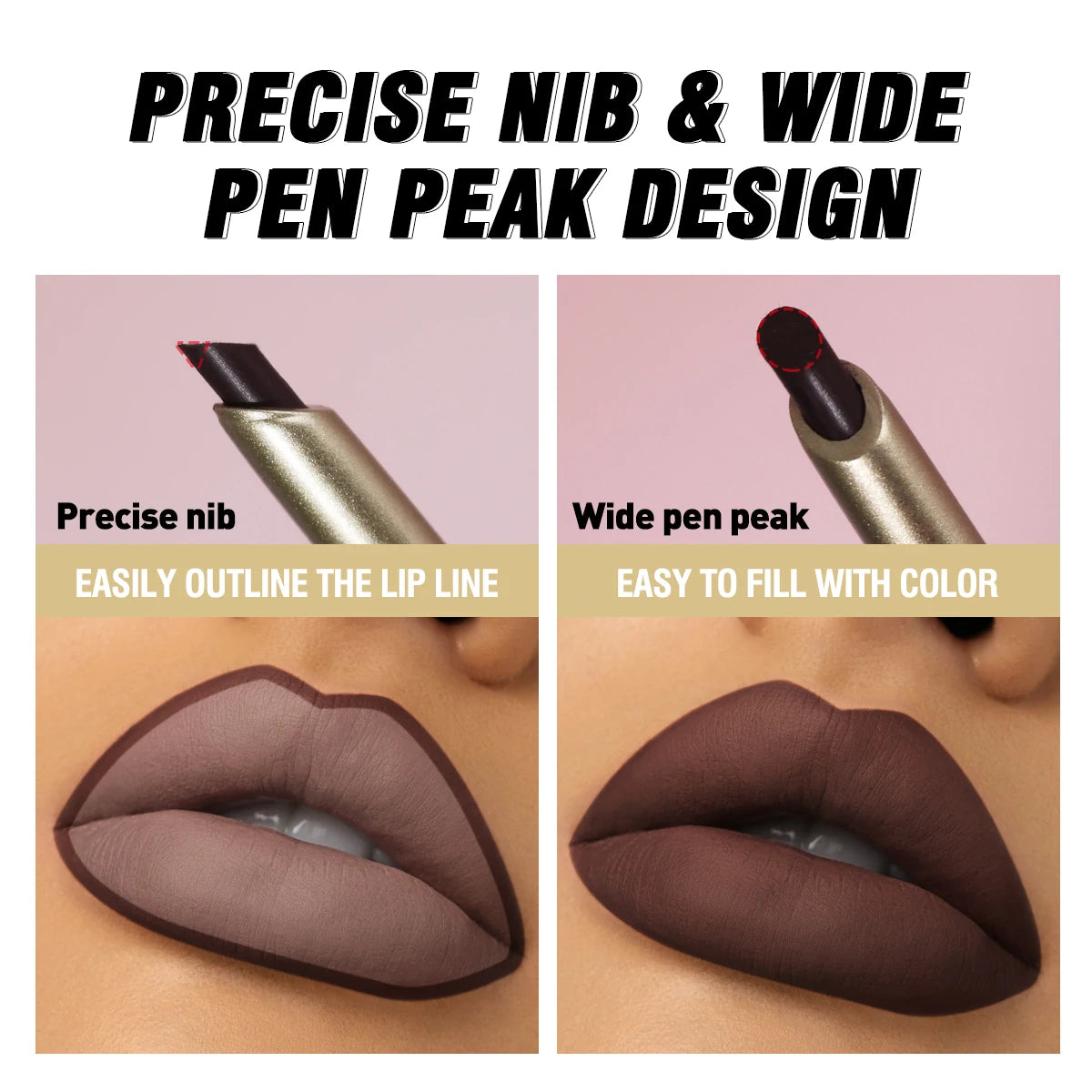Matte 6-colors Lip Liner Pencil - Zenflow Active