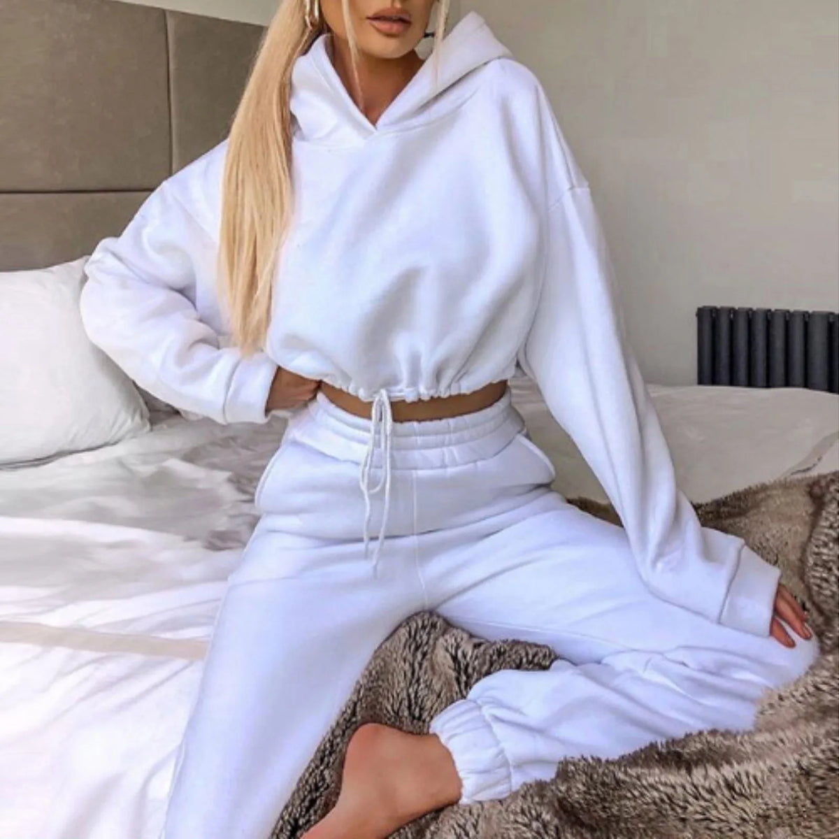 Hooded Pullover Tracksuit Set - Zenflow Active