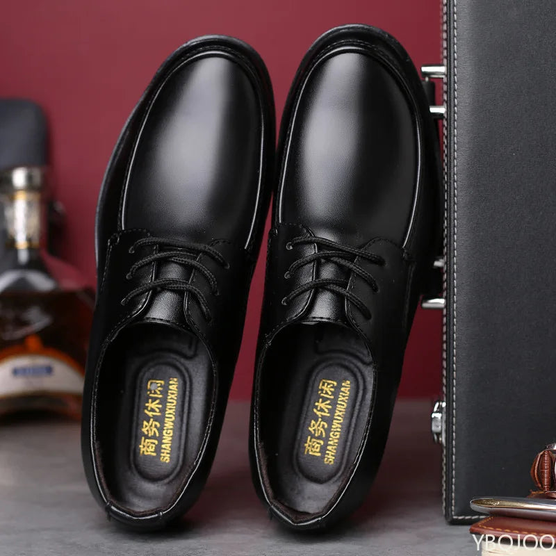 Men's Smart Casual Business Shoes | Height-Increasing Lace-Up Dress Sneakers - Zenflow Active