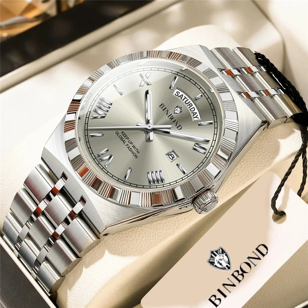 Mens Automatic Watch, High Quality Brand Fashion Quartz Wristwatch - Zenflow Active