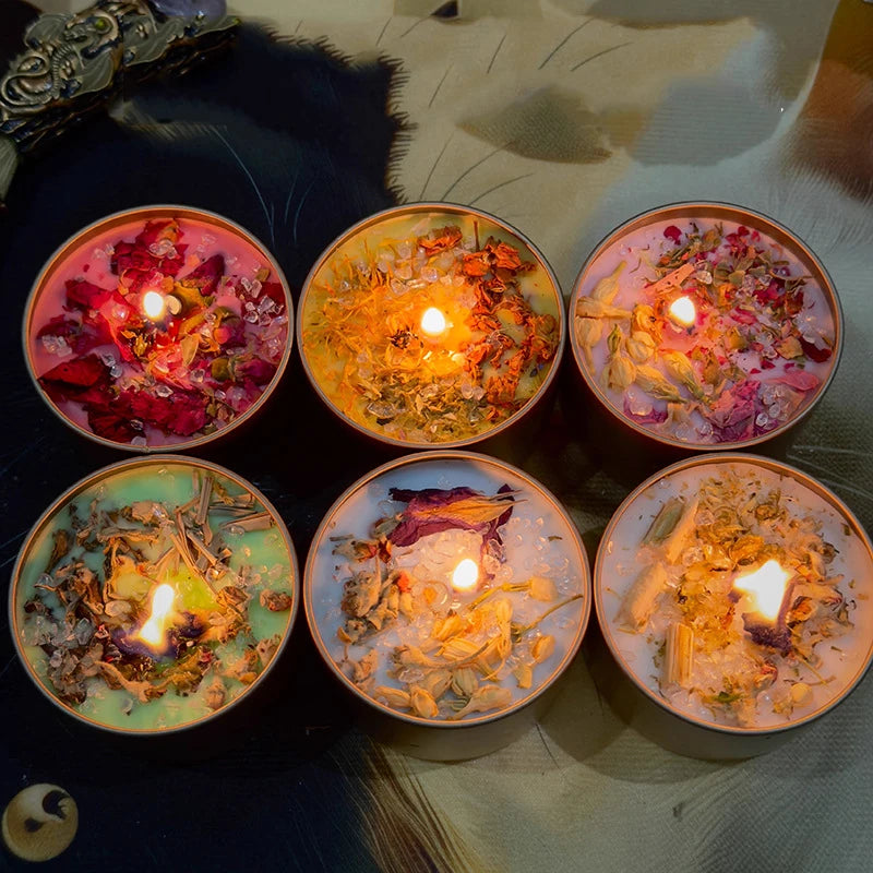 Crystal scented candles, high-end iron cans, soy wax, Zenflow Active